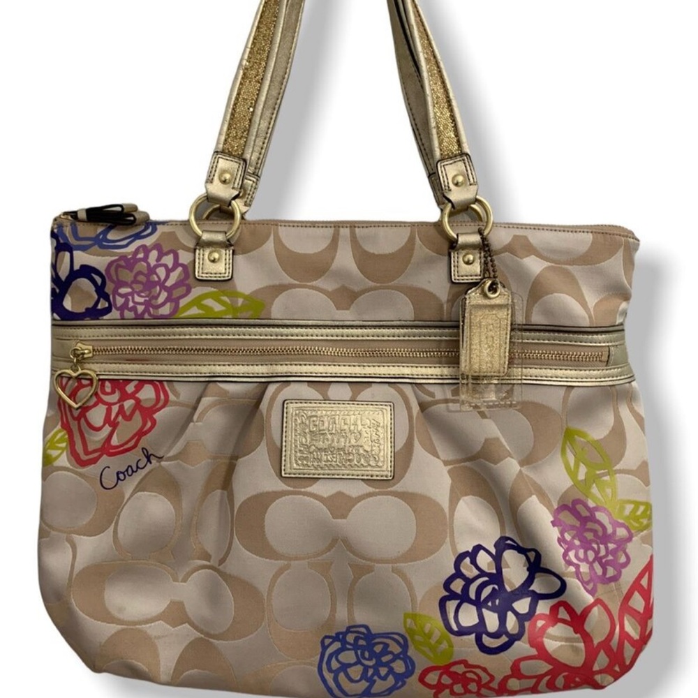 COACH F20794 POPPY DREAM SATEEN TOTE